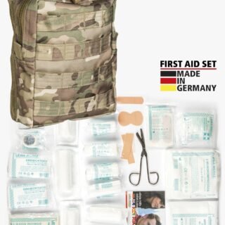 Mil-Tec 43-Piece First Aid Kit, Multitarn, New Condition 16025549