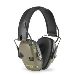 Howard Leight Impact Sport Earmuffs, Green R-01526