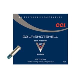 CCI .22LR 31GR #12 Shotshells 20RD 0039