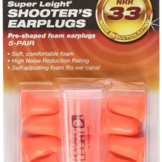 Howard Leight Super Leight Single-Use Pre-Shaped Foam Earplugs, 5-Pair, NRR 33dB (R-84133)