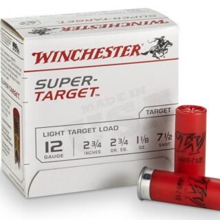 Winchester Super-Target 12 Gauge 2-3/4" 1-1/8 oz. #7.5 Shot, 25 Rounds TRGT127