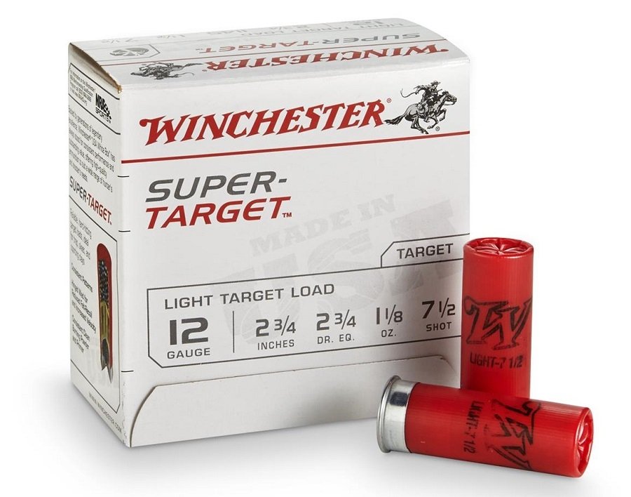 Winchester Super-Target 12 Gauge 2-3/4" 1-1/8 oz. #7.5 Shot, 25 Rounds TRGT127