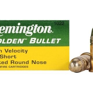 Remington Golden Bullet .22 Short, 29 Grain Plated Round Nose, 50 Rounds 21000