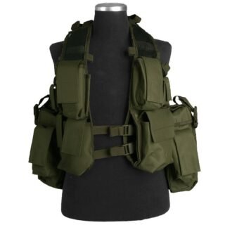 Mil-Tec 12-Pocket Tactical Vest, Olive Drab 10711001