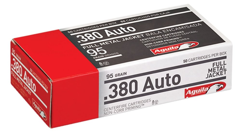 Aguila .380 Auto 95 Grain FMJ, 50 Rounds 1E802110