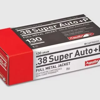 Aguila .38 Super Auto +P 130 GR FMJ Ammunition 1E382112