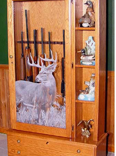Scout 1358 Gun Cabinet - Solid Oak - 8-Gun