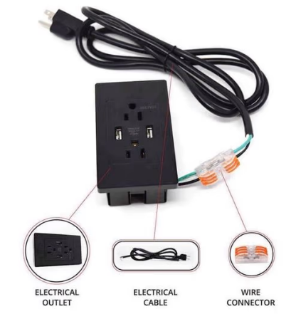 Stealth Gun Safe Power Outlet Kit for Electrical Safe Accessories - Image 2