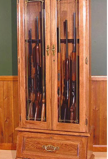 Scout 908 Gun Cabinet - Oak - 8-Gun