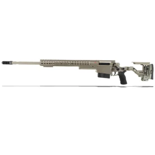 Accuracy International AXSR Folding Left Hand Rifle .300 Norma Mag Elite Sand 27" 3/4"-24 w/Brake SR30N27MLHES