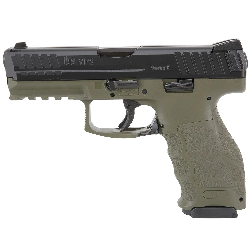 HK VP9 9mm Green Pistol w/(2) 10rd Mags, (2) Add'tl Backstraps, & (2) Add'tl Sets of Lateral Grip Plates 81000235