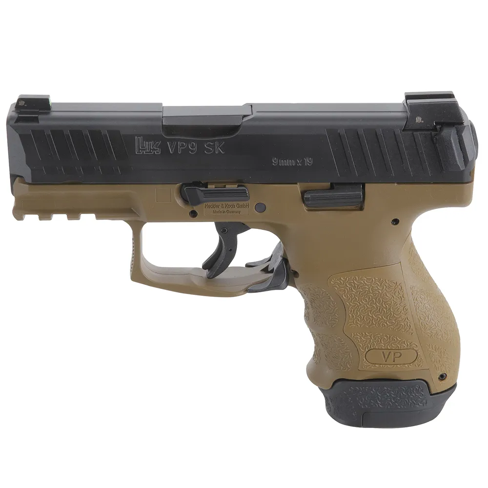 HK VP9SK Subcompact 9mm FDE Pistol w/(1) 13rd, (2) 10rd Mags and Night Sights 81000292